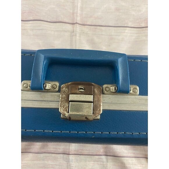 Vintage Boy's Blue Going To Grandma's Hard Shell Travel Case W/The Who 1989 Stic - Picture 5 of 11